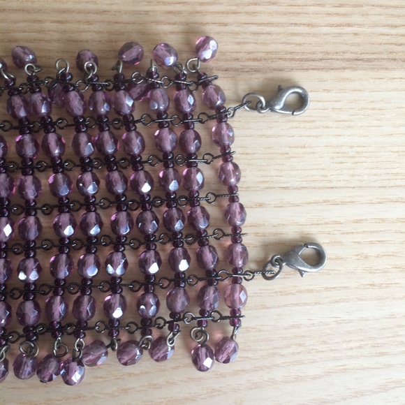 Very pretty light purple beaded bracelet - Picture 6 of 8